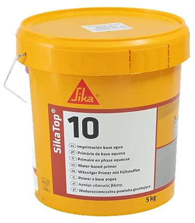 SIKA - Imprimación - SikaTop-10 - Rojizo - Imprimación tapaporos y promotor de adherencia con cargas minerales - Incrementa la impermeabilidad - Fácil de aplicar - 5kg