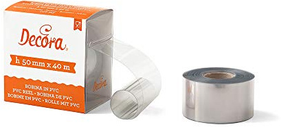 Decora 0160756 TORTENRANDFOLIE AUS PVC Rolle 50 M X H 40 MM, 10.5 x 10.5 x 7 cm, Durchsichtig