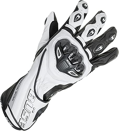 Büse Donington Pro Motorradhandschuhe, weiß/schwarz, 13