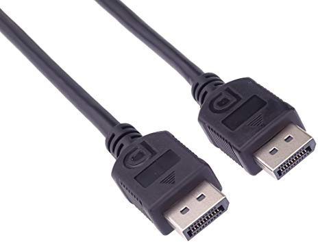 PremiumCord DisplayPort anslutningskabel M/M 5 m, kontakt till kontaktkabel, 10,8 Gbps, video upp till 4K@30Hz, 2560x1600, 2K@60Hz, Full HD 1080p, HDCP 2.2, svart