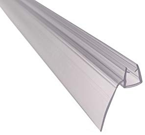 KRISTHAL Dusch-Türdichtung mit seitlich befestigter langer Wasserabweislippe, 200 cm Länge, für 6 mm Glas, Art.Nr. 002.6