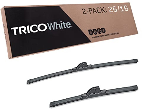 TRICO White™ (35-2616) 26 & 16 Inch Pack of 2 Automotive Replacement Windshield Wiper Blades for My Car Super Premium All Weather Beam Blade for Select Vehicle Models
