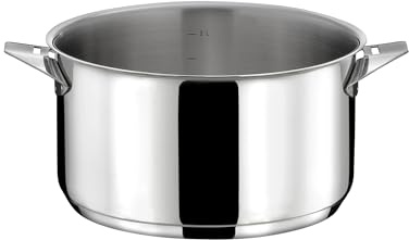 CUISINOX - Eclipse - Casserole inox 18 cm - 2L - Fond encapsulé - Compatible tous feux dont induction - Acier Inoxydable 18/10 - Finition miroir