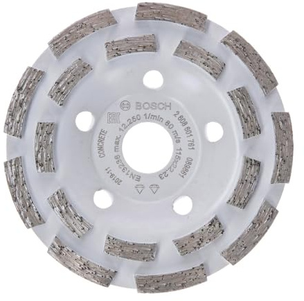 Bosch 1x PRO Concrete Topfscheibe, 50 x 115 mm, 22,23 mm | für Beton, Ø 115 mm, Professional Zubehör Betonschleifer