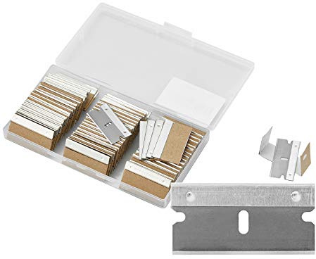 WEGAZ-100PCS Single Edge Razor Blades,Industrial Safety Razor Blades,Individually Packed, Used for Scrapers and Cutting Tools