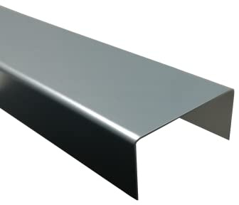 U Profil Stahl verzinkt Anthrazit, 2000mm U-Profil Dekor außen 20x190x20 mm Schenkelinnenmaß aus Stahl feuerverzinkt RAL7016 Anthrazit U Leiste Ral 7016,Winkelblech,