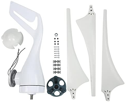 Plyisty ​Wind Turbine Kit, 300W 12V/24V ​Wind Turbine Generator Kit, 3Pcs 630mm Blades Power Windmill ​Wind Turbine Generator, Flange Connection(12V)