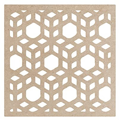 pannello decorativo esagoni mdf traforata 50x50cm taglio laser decorazione casa, quadro, fai da te, separè