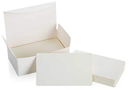 GAKA FAVOR Blanko Papier Karten Weiß 100 Stück Mitteilungs Leere Visitenkarten Karteikarten, Mitteilungskarte DIY Papier für Schule Home Office Party Supply (9x5.3cm)