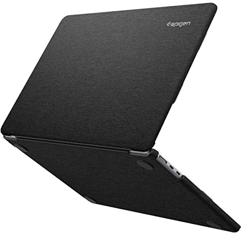 Spigen Urban Fit Hülle Case Kompatibel mit MacBook Air 13 Zoll M5 (2026) / M4 / M3 / M2 A2681 (2025/24/22) Kratzfeste Hartschalen aus Premium-Stoff - Schwarz