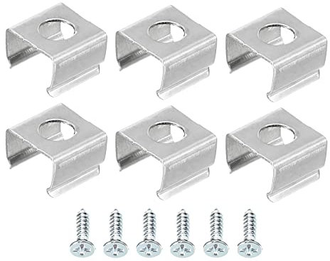 sourcing map 50 Stück Lichtschlauch-Montageclips Wandkanal-Montagehalter-Zubehör LED-Lichtstreifen Montagehalterung für 6,5 mm bis 8 mm wsserdichter LED-Lichtstreifen, Edelstahl