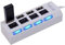 High Speed 4-Port USB 2.0 Hub with On/Off Switch, Ultra-Slim Multi LED Adapter for Desktop Pc Laptop etc. (White)