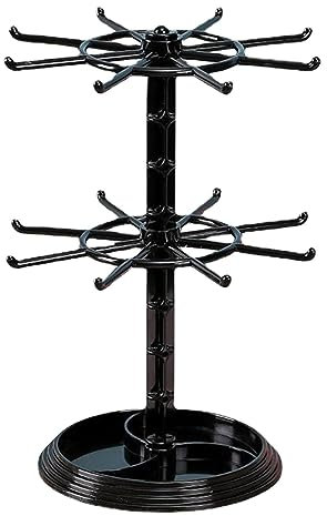 woyufen Présentoir Porte-clés,Support Collier Rotatif à 2 Niveaux pour Collection personnelle | Organisateur Rack Stand pour Bracelet, Bague, Bijou, Boucles d'oreilles, Pendentif