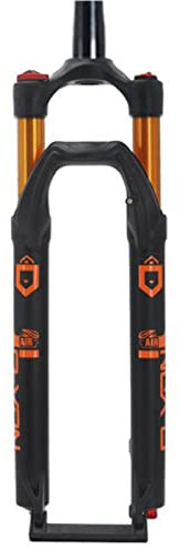 ZECHAO 1-1/2 Fahrrad Gabel MTB,27,5/29inch Schnellspanner 9mm Rebound Anpassung Fahrrad Stoßdämpfer Gabeln 120mm Federweg Fahrrad Federgabel (Color : Black Gold Tube, Size : 29inch)