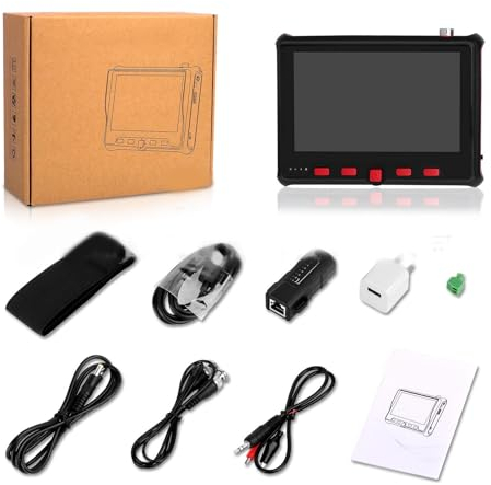 CCTV-Tester, 4-in-1 Tragbarer Kameratester, 8 MP, VGA, HD, AHD, TVI, CVI, Kameramonitor, Unterstützt PTZ-Steuerung Zum Arbeiten