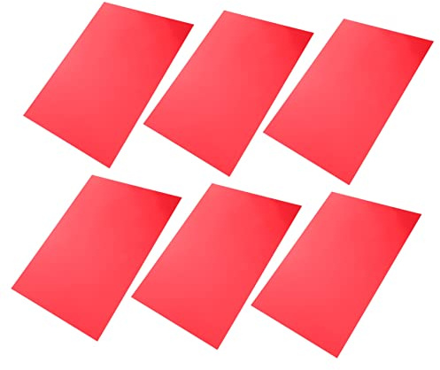 Rote PVC Farbfilter für Fotografie und Leuchten | Lichtdiffusionsfolie für Experimente, Additive und Subtraktive Farben, Konstante Farbtemperatur, 6 Stück