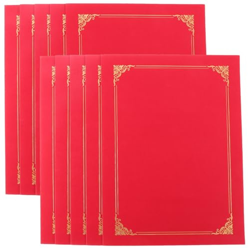 COHEALI Certificate Cover 12.12X8.85In Award Certificate Holder Folder for Graduation Diplomas and Official Documents Classic Design Paper Cover