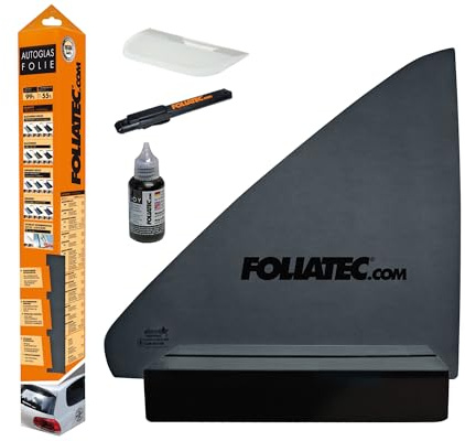 FOLIATEC Scheiben Tönungsfolie, BLACKNIGHT Dark, 51x400cm + 76x152cm, mit ABG, 85% Verdunkelung