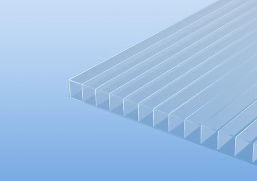 Polycarbonat Hohlkammerplatten Doppelstegplatten 10 mm - glaklar und opal-weiß ab 12,90 Euro/m² (opal weiß, 2000 x 2100)