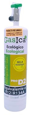 Hop Parts Gas Organico Ecologico Alternativo R134a y R12 Gasica Monodosis de 420g (Equivalente a 900g) para Aire Acondicionado - Uso Profesional NO Incluye Manguera DE Carga