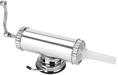 2 Lb Aluminum Alloy Sausage Stuffer Maker Meat Fil M Alloy Sausage Stuffer Maker, 2 Lb Capacity with 3 Filling Nozzles for Home Use