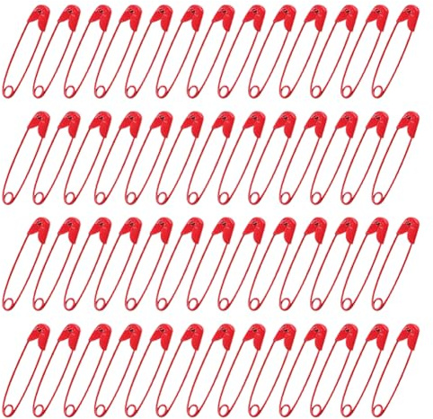 100 Stück 30 mm Metall Quilten Sicherheitsnadeln Heavy Duty Nähnadeln Stricken Kleidung Nadeln Kleine Kleidungsanhänger Pins Brosche Herstellung Pins Rot Handwerk Nadeln für Röcke Decke
