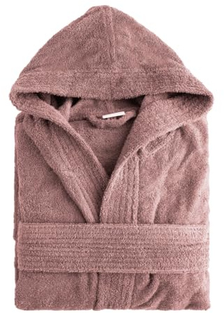 NELLA BIAGINI Accappatoio Uomo e Donna, Accappatoio Unisex con Cappuccio, per Sauna e SPA, in Spugna di Cotone, 420 gr/mq, Morbido, Assorbente, Resistente. Modello: Minerva