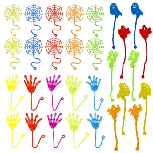MLRUQRX 30 Stück Klatschhand Kinder Gummi Hand Klebehände Spielzeug Klebehand Spielzeug Set Klebrigkeit Klatschhände Set Klebrige Gummihand Bunte Glibberhand Für Den Kindergeburtstag 3 Stile