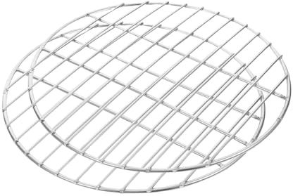 Hemobllo 2pezzi Barbecue Rotonda in Acciaio Resistente Inserto da Cucina per Grigliare Carne Affumicare e Preparare tè per BBQ e Cottura al Forno