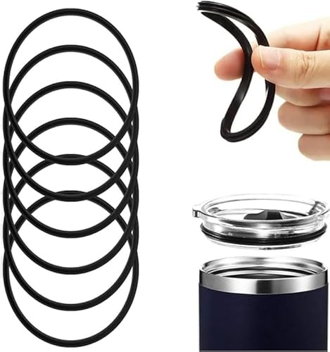 5PCS Replacement Rubber Lid Ring Compatible with Travel Mug 16oz & 20oz Gasket Seals Lid for Insulated Stainless Steel Tumblers, Coffee Cups Kitchen and Dining Glassware and Drinkware