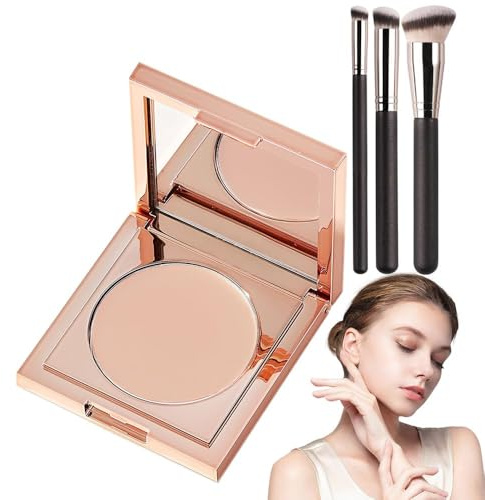 2025 New Colored Clay CC Undereye Corrector, Under Eye Color Corrector for Dark Circles with Brush,Conceal Hydrating Concealer for Women,Colored Clay CC Undereye Concealer (Light-Medium Peach)