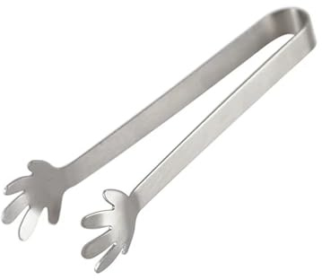 DFGBAPKBL Lot de 3 Pinces à Aliments en Acier Inoxydable en Forme de Paume de Main, Pinces à glaçons et à Sucre pour Conserver la Glace et Les Aliments(A (12.5cm))