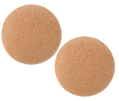 TOYANDONA 2piezas Pelota de Masaje de Corcho para Yoga Accesorio de Fitness Bolas Pequeñas de Masaje para Músculos Doloridos para Relajación Post-entrenamiento