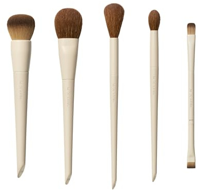 Morphe x Ariel Full Makeup Brush Collection - Includes A24 Foundation, A58 Cream Contour, A19 Dual-Ended Concealer, A14 Precision Setting, and A22 Blush Brushes (5 Piece Set)