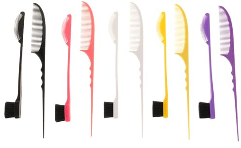 OUNONA 5 paia di spazzole a doppia faccia e pettini per lo styling a coda di topo - Pettini per la spazzolatura della schiena e la cotonatura per capelli da salone e strumenti per la cotonatura delle