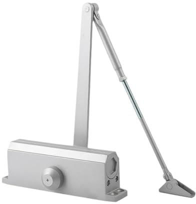 Chiudiporta automatico con 2 molle, ammortizzatore idraulico, velocità di arresto regolabile, chiusura silenziosa for ferramenta da 25 a 80 kg(Medium Unspecified)