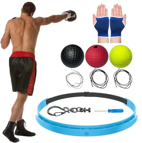 Boxball - Reaktionstrainer mit verstellbarem Band - Boxball für Kopf und Reaktion | Für Weihnachtsstrumpf, Kinder, Jugendliche, Erwachsene, Männer und Jugendliche