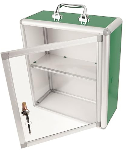 GARVALON Boîte à Pharmacie Panneau Transparent Murale Grosse Capacité en Acrylique et Gain de Place Rangement Classé pour Domicile et Casiers