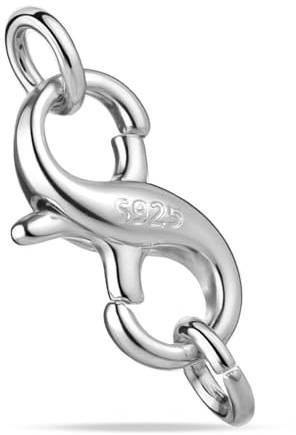 Kettenverschluss Sterling Silber 925, Doppelter Armbandverschlüsse | Armband Verschluss, Verschlüsse für Armbänder, Halsketten, Schmuckherstellung Zubehör