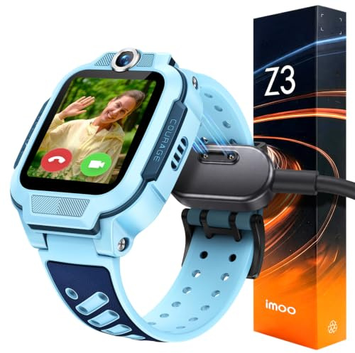 imoo Z3 Montre Connectée Enfant 4G avec Carte SIM : Traceur GPS Enfant Précis, Appels Vidéo HD, SOS, Étanche IP68 et Mode Classe - Smartwatch Enfant Fille Garçon