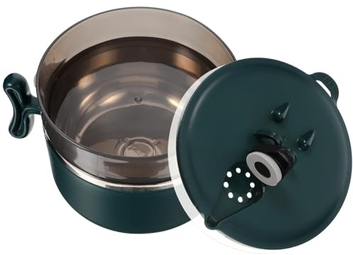 SWETRACE Portamerenda Termico in Acciaio Inossidabile 1000ml Manico e Coperchio Ermetico Antigoccia, Contenitore Pranzo per Ufficio e Scuola