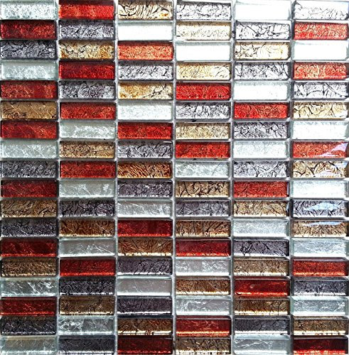 Autumn Glass Hong Kong Brick Bathroom Kitchen Feature Mosaic Tiles Sheet (MT0006) (11 Sheets)