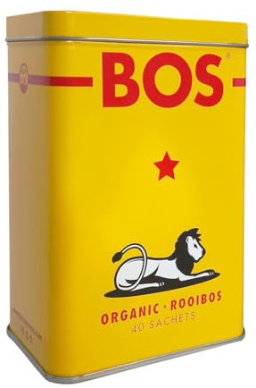 BOS Organic Rooibos Caffeine Free Tea Sachets Tin, Compact & Convenient, 100 g, 40 Teabags (Pack of 1)