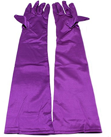 MEISHINE® Braut Ellenbogenlange Handschuhe Damen Frauen Lange Satin Stretch Handschuhe für Hochzeit Abendveranstaltung