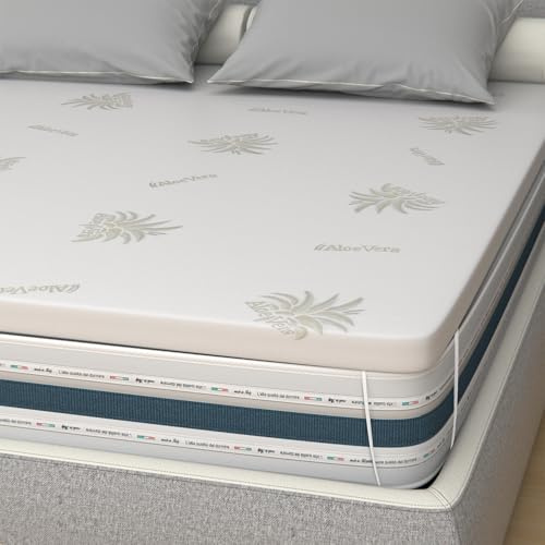 miasuite i sogni italiani Topper Semi-Rigido Single 80 x 190 h 3 cm - Avtagbar medicinsk enhet, concealer för madrass