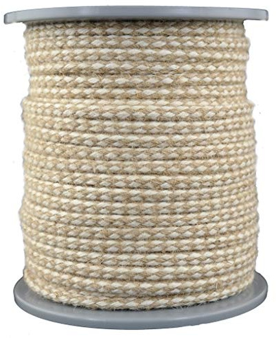 Seil geflochten aus Jute und Baumwolle/Dekoseil/Juteseil/Baumwollseil Natur Durchmesser ca.6mm - Länge: 50 Meter