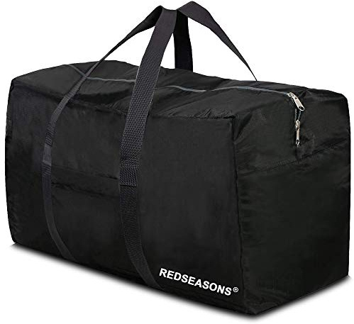 REDSEASONS Extra Large Duffle Bag Lightweight, 96L Travel Duffle Bag Foldable for Men Women, Black