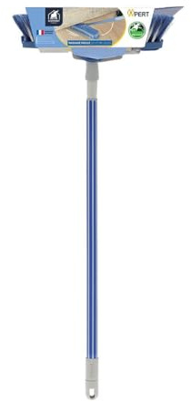 ÉLÉPHANT Maison - Balai Xpert - Fibres à Implantation Croisée - Douille Articulée pour Atteindre Sous les Meubles, Manche Rétractable 76-130 cm - Plastique Recyclé - Haute Qualité - Fabriqué en France