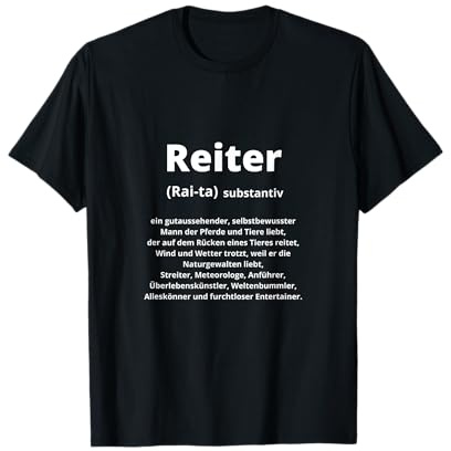 Reiter Substantiv Definition eines Reiters (m) Pferde T-Shirt