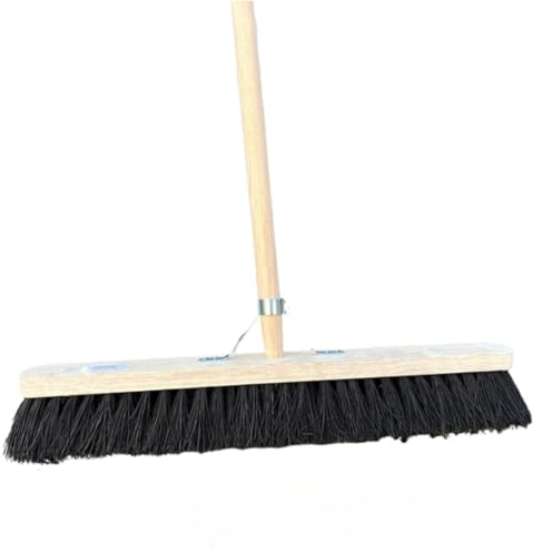 Synx Tools Stadtbesen - Colombo Besen 60CM - Naturfaser Straßenbesen Haare - Besen Outdoor - Außenbesen - Inkl. Stahl 150cm